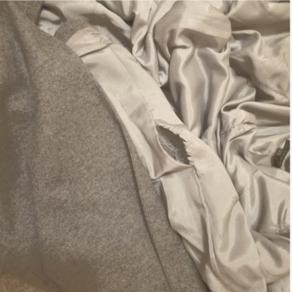 Zara Basic Grey Wool Long Coat - image 6